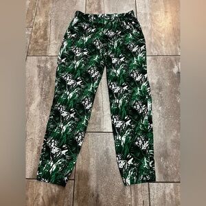 Athleta Tropical Green and Black Joggers